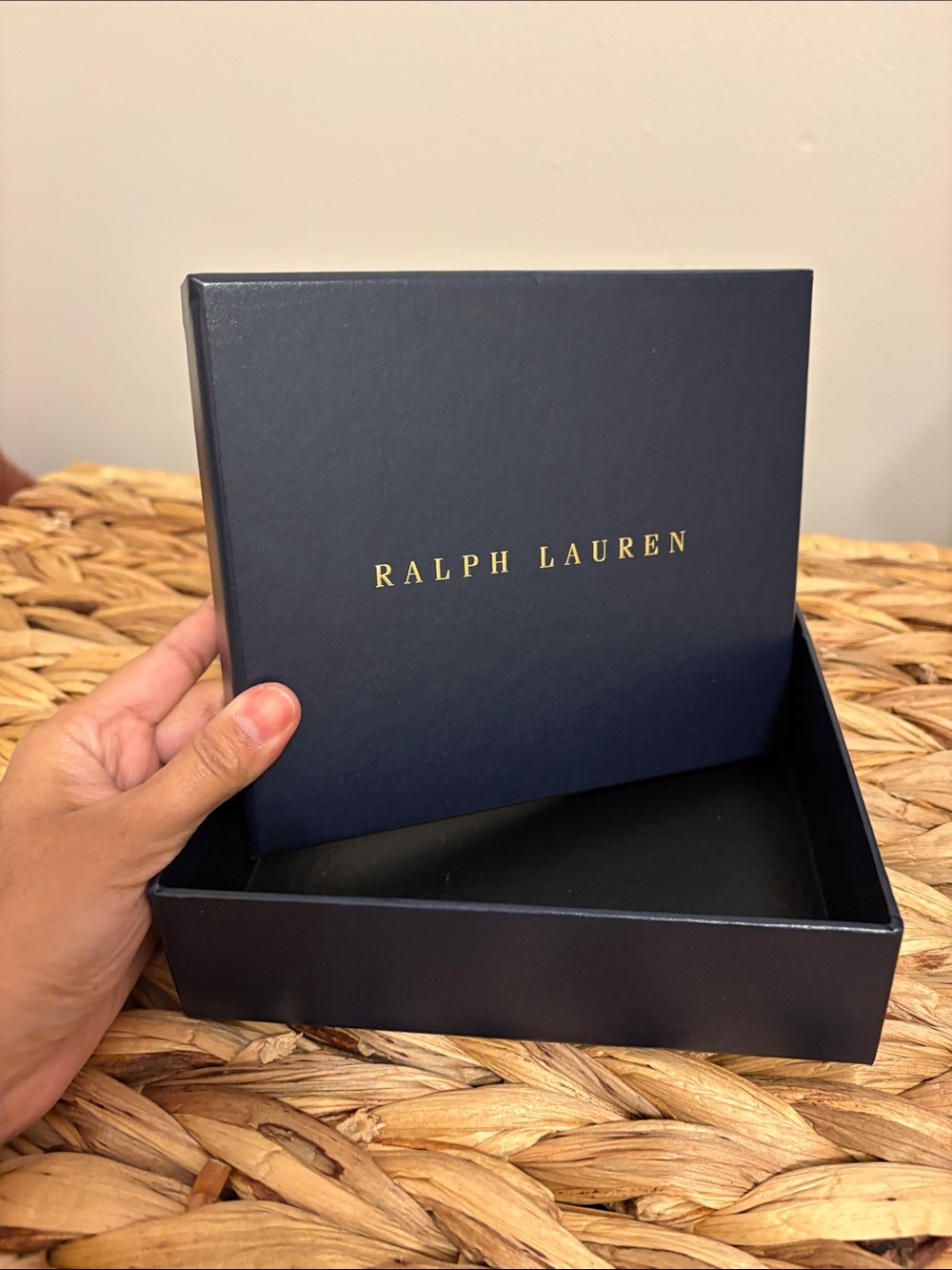 Ralph Lauren Navy Box with Gold Logo